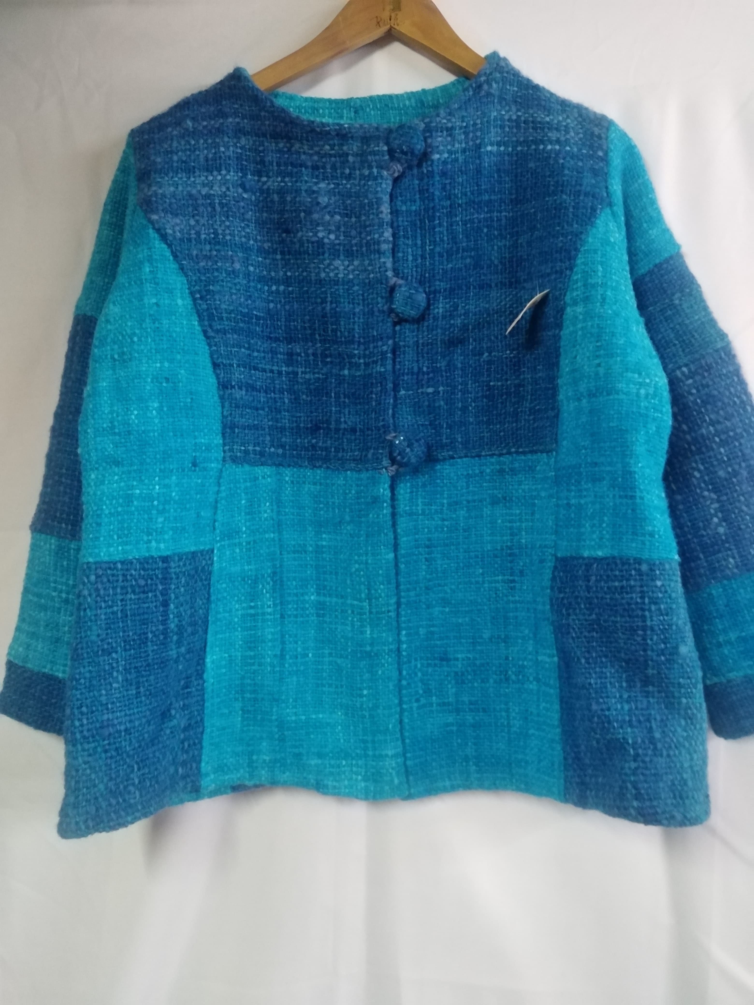 Chaqueta Bicolor Turquesa